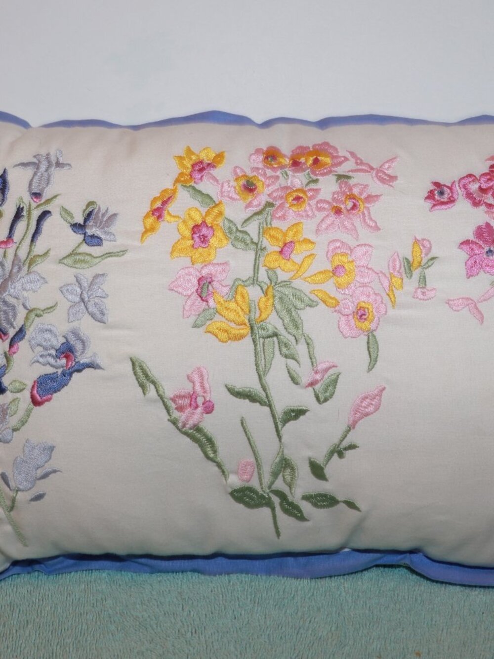Martha Stewart Throw Pillow Flowers 17"X10"